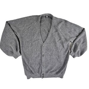 Alpaca Golf Inca Fashions Pure Alpaca Mens Sweater Cardigan Knit Golf Gray XXL